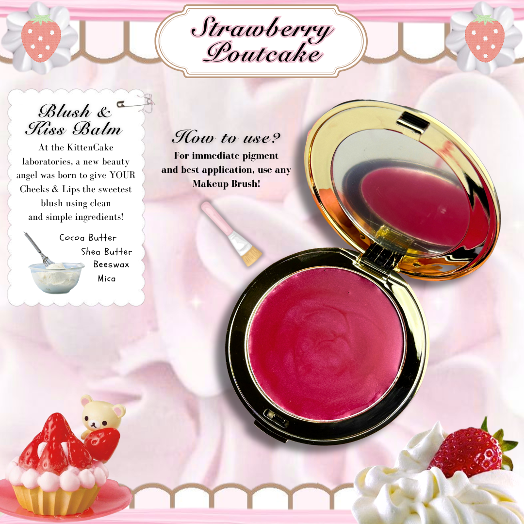 Strawberry Poutcake🍰 Blush & Kiss Balm