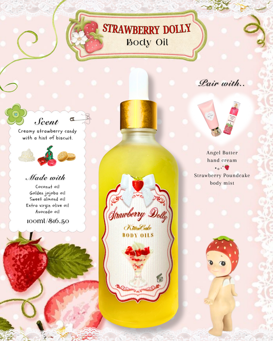 Strawberry Dolly Body Oil⋆｡🍓